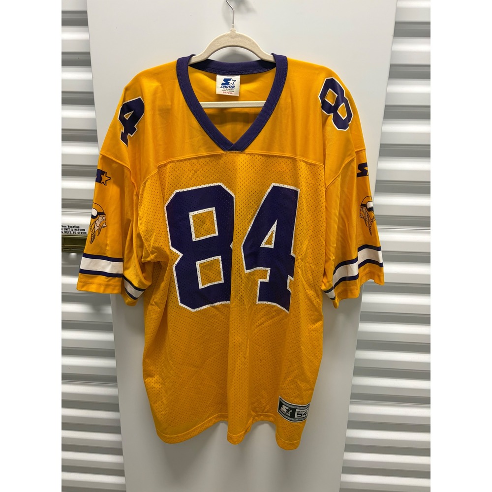 1998 Vintage Starter Randy Moss Vikings Jersey Mens 2XL Yellow 84 Good